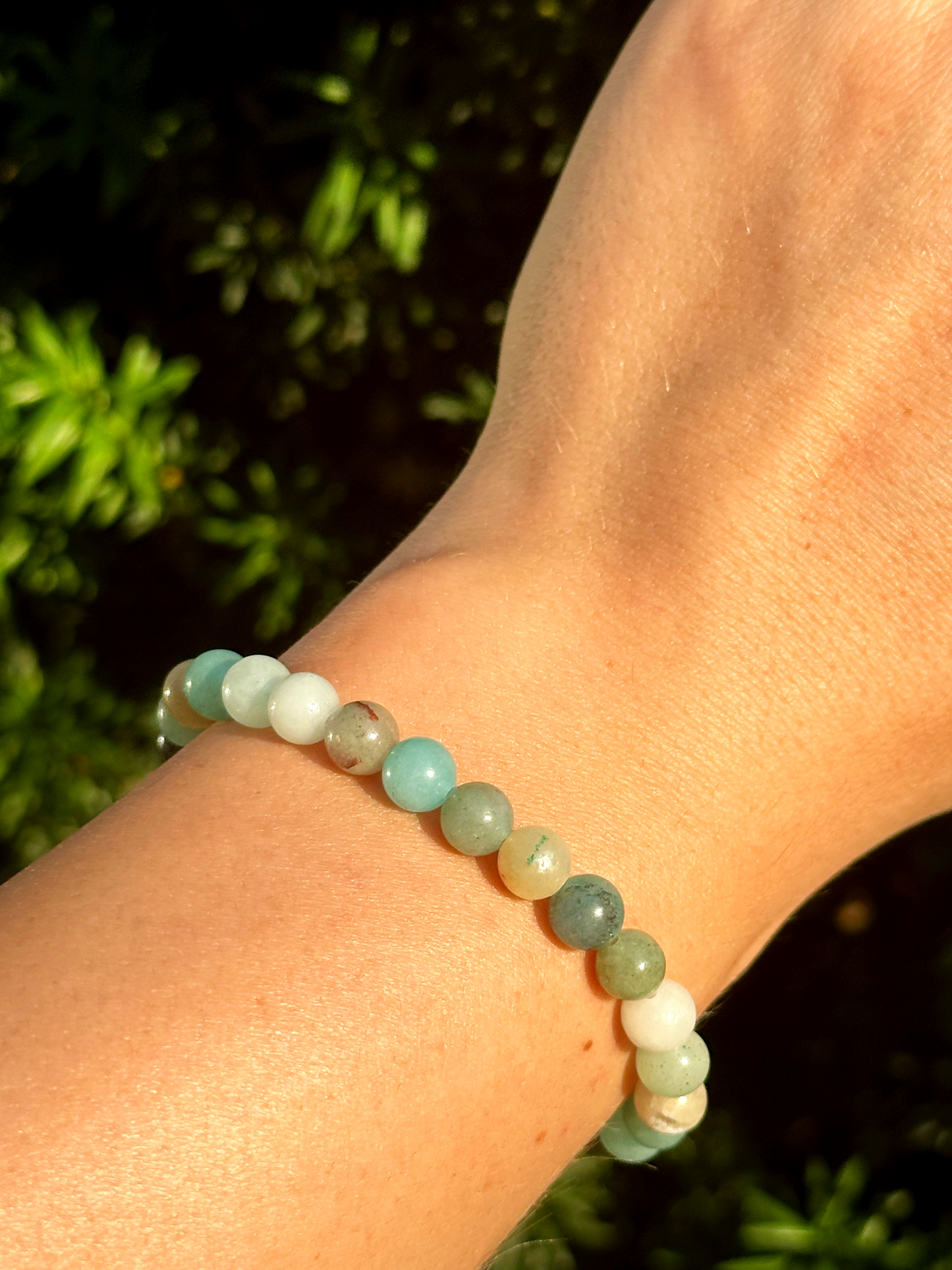 Amazonite Crystal Beaded Bracelet