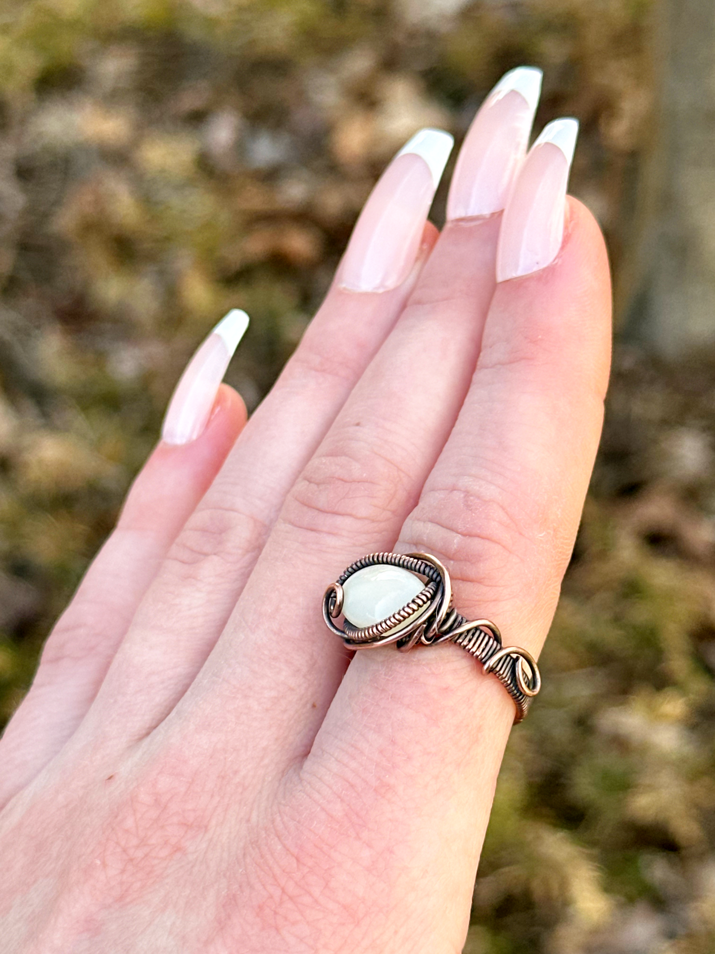 Opal Copper Radiance Ring *Size 7*