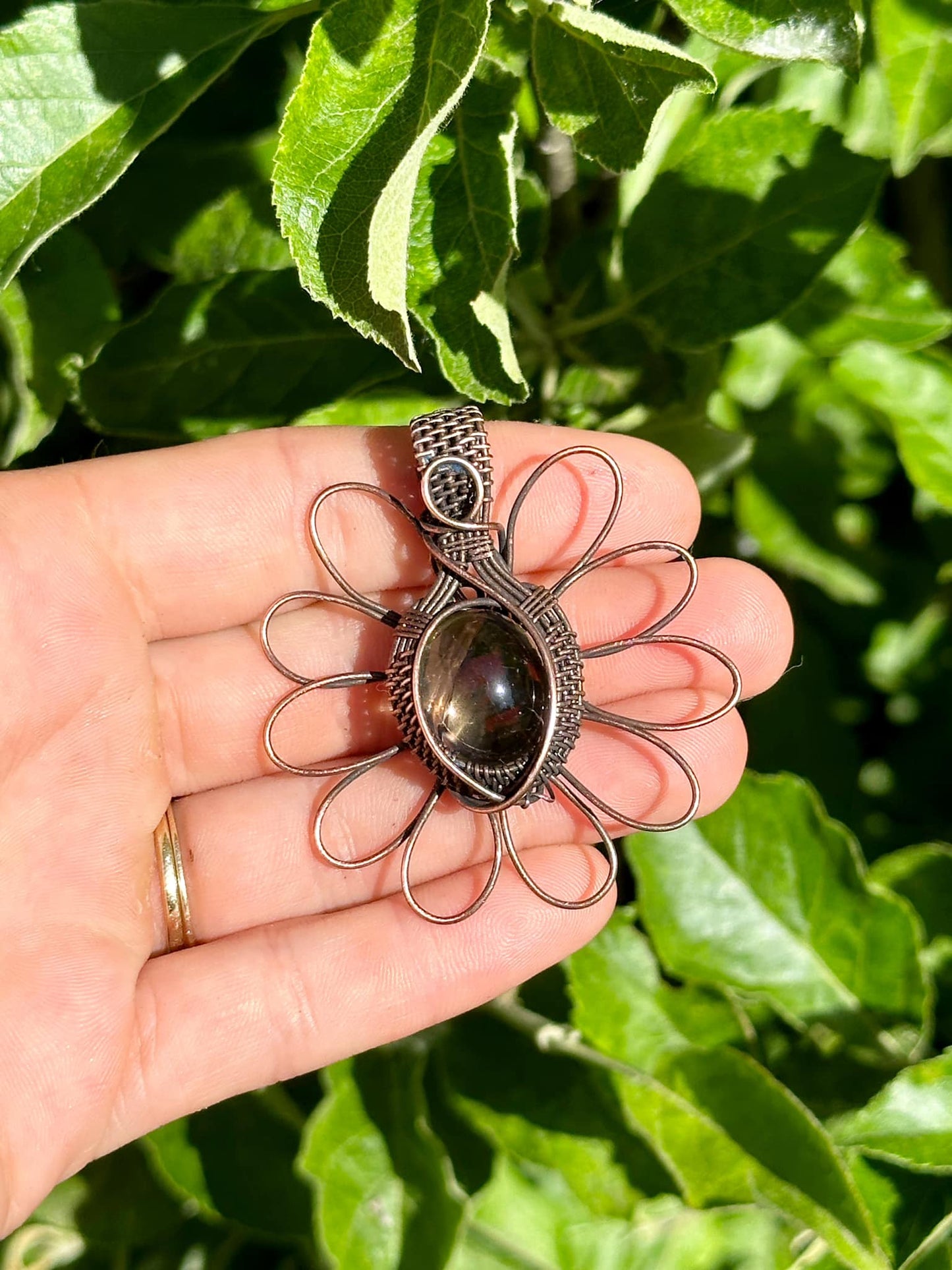 Daisy Ametrine Crystal Copper Pendant