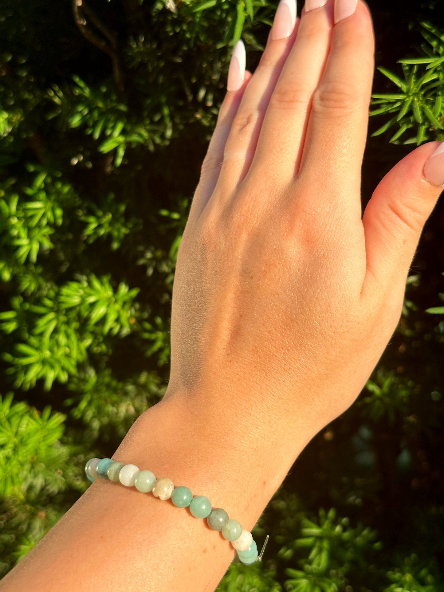 Amazonite Crystal Beaded Bracelet