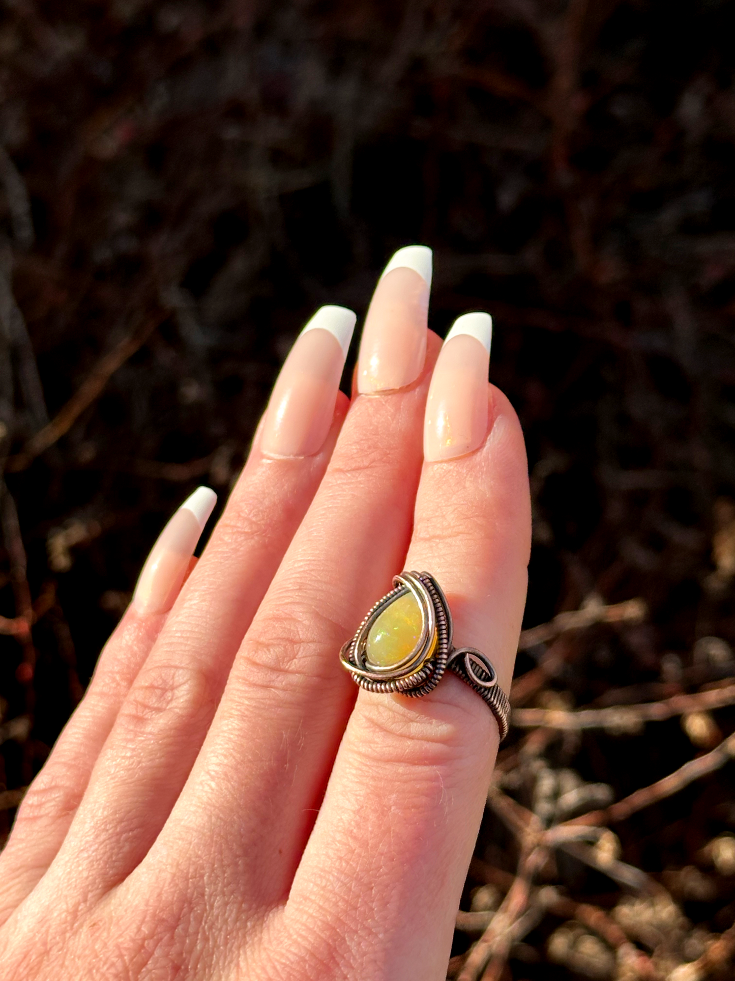 Opal Copper Whisper Ring *Size 6*