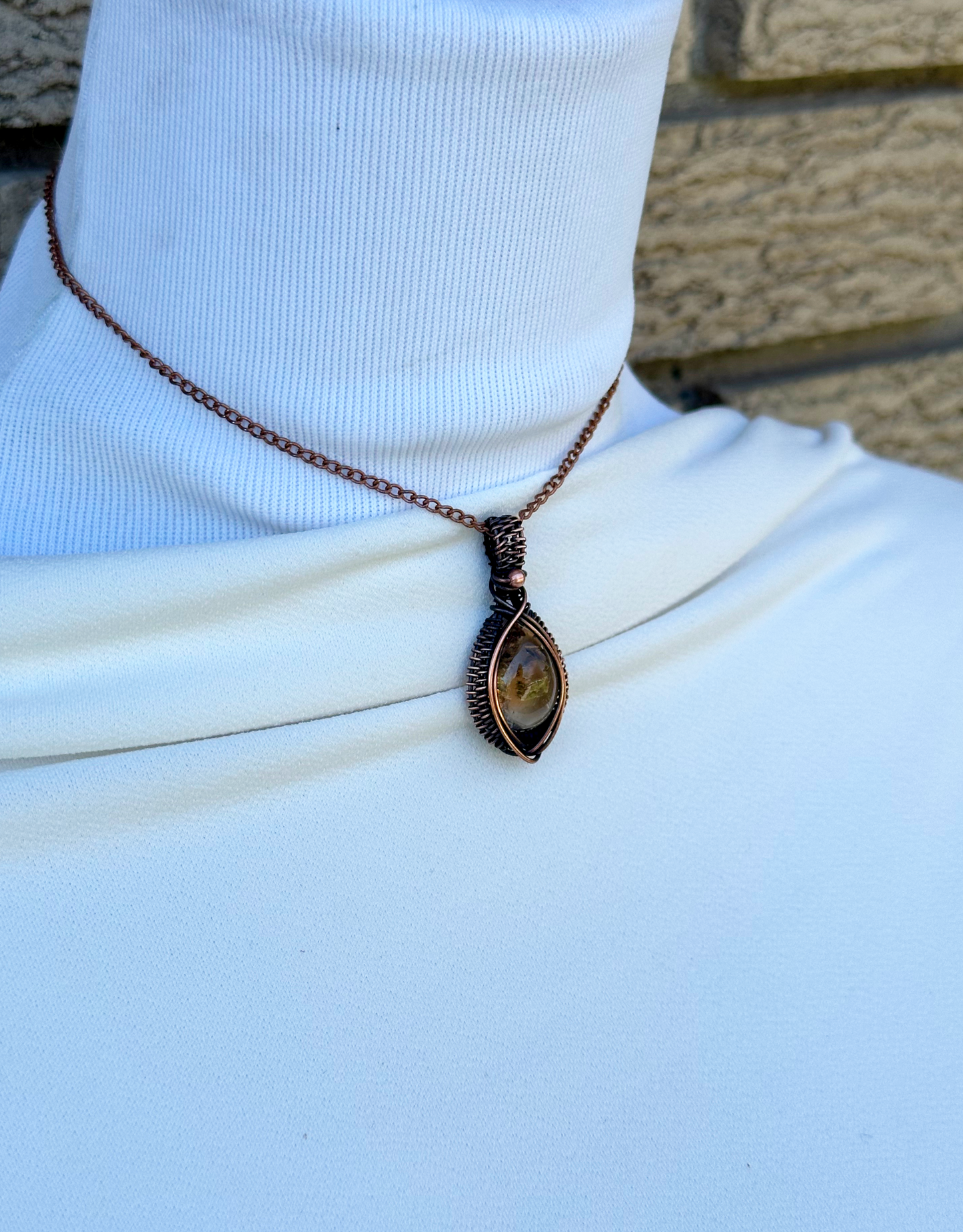 Ametrine Crystal Copper Pendant