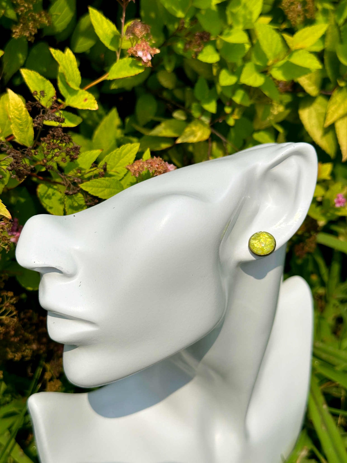 Lemon Druzy Crystal Copper Earrings