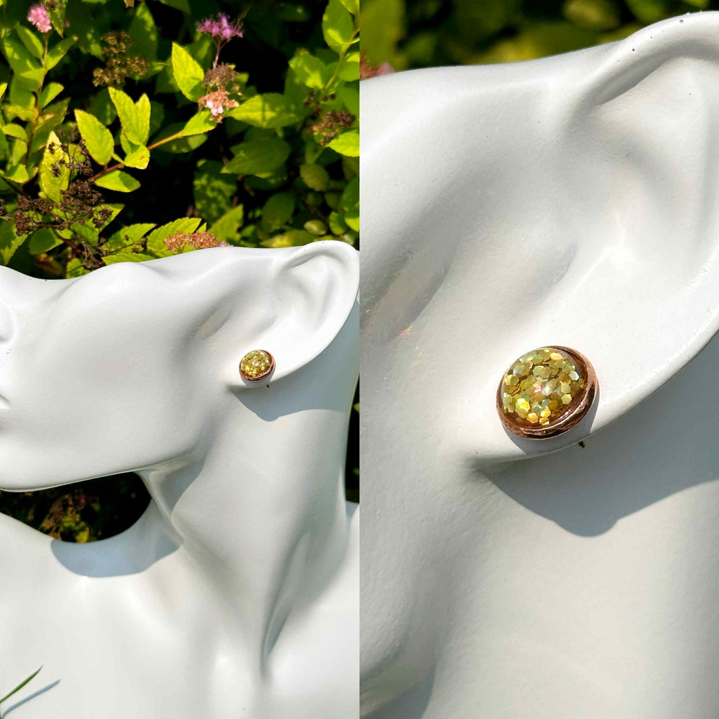 Tuscan Sun Druzy Crystal Copper Earrings