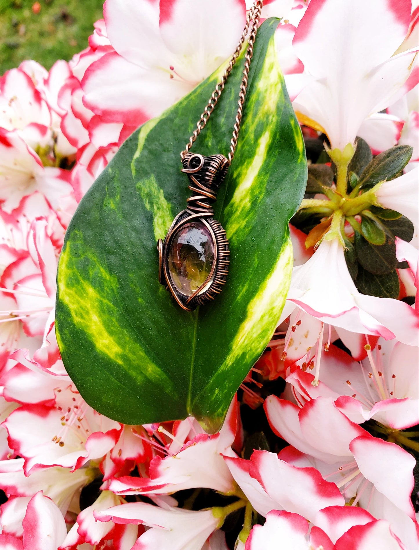 Ametrine Crystal Copper Pendant