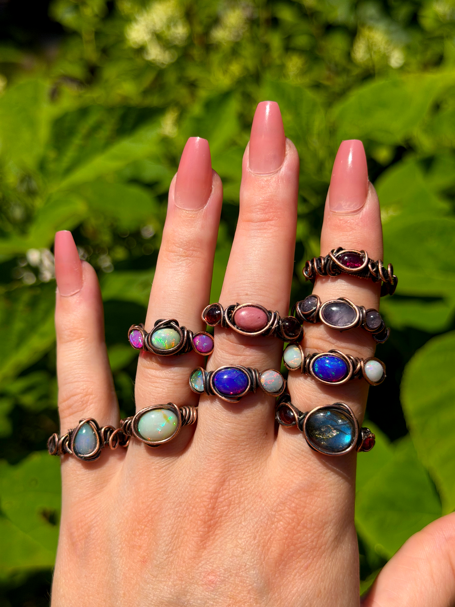 Summer Breeze Crystal Copper Rings