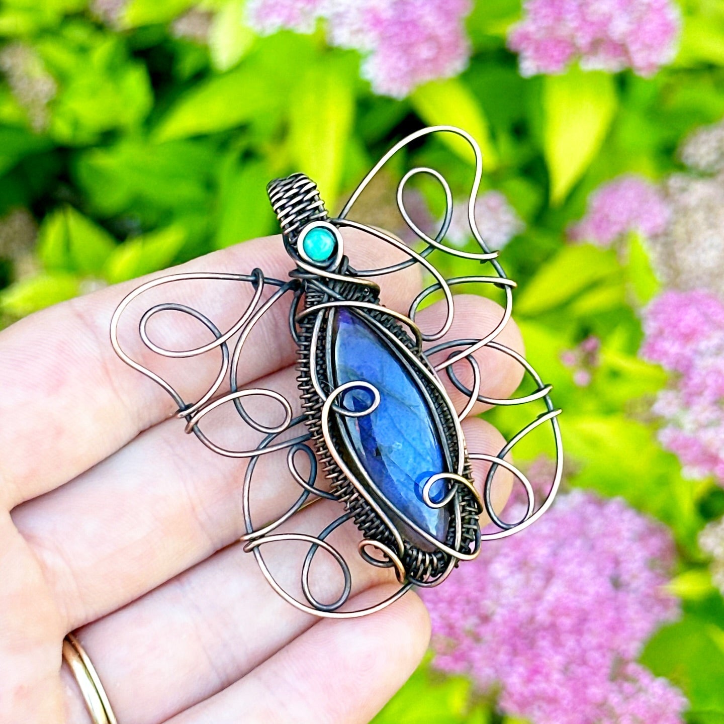 Butterfly Crystal Copper Pendants