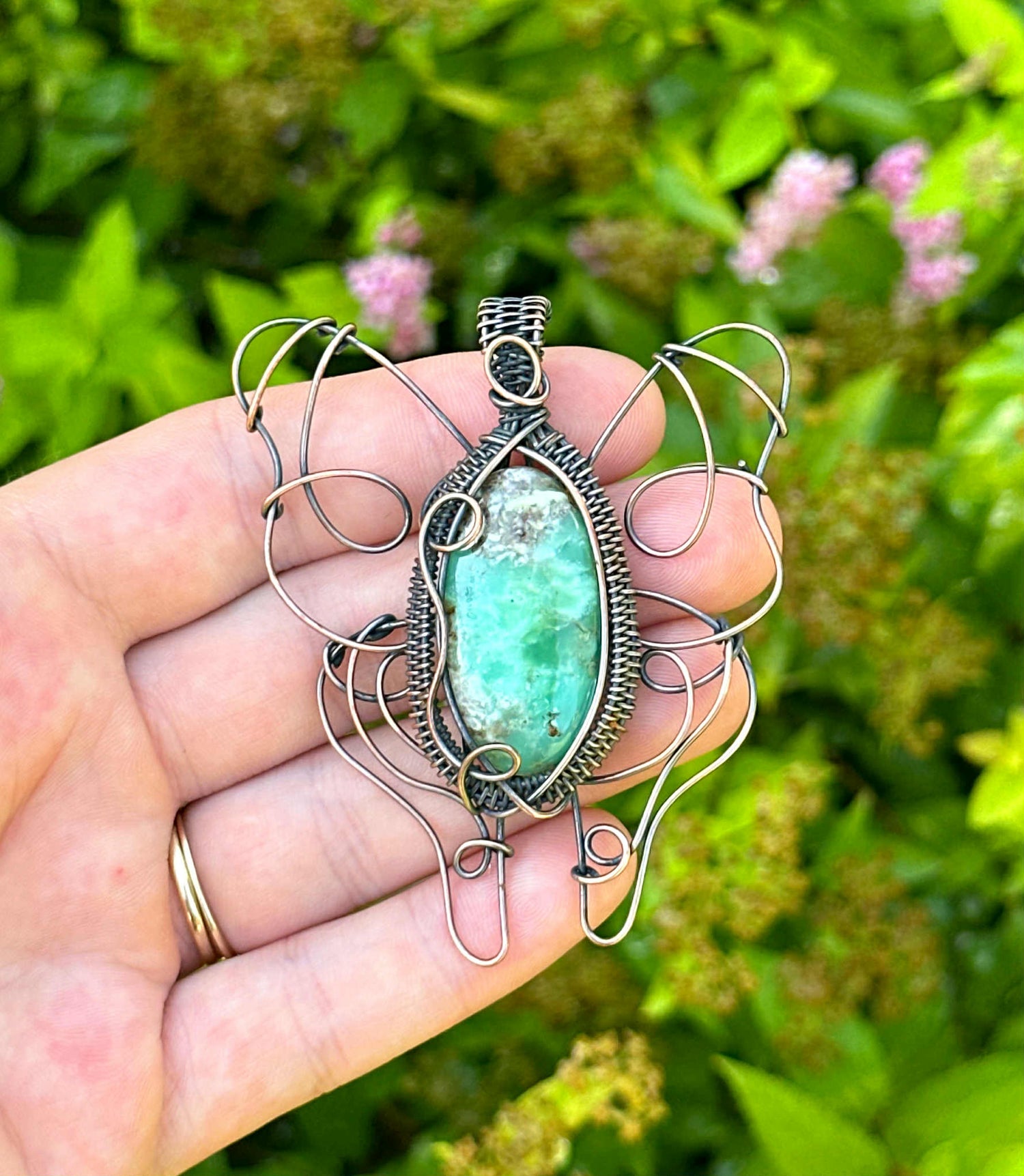 Moth Crystal Copper Pendants