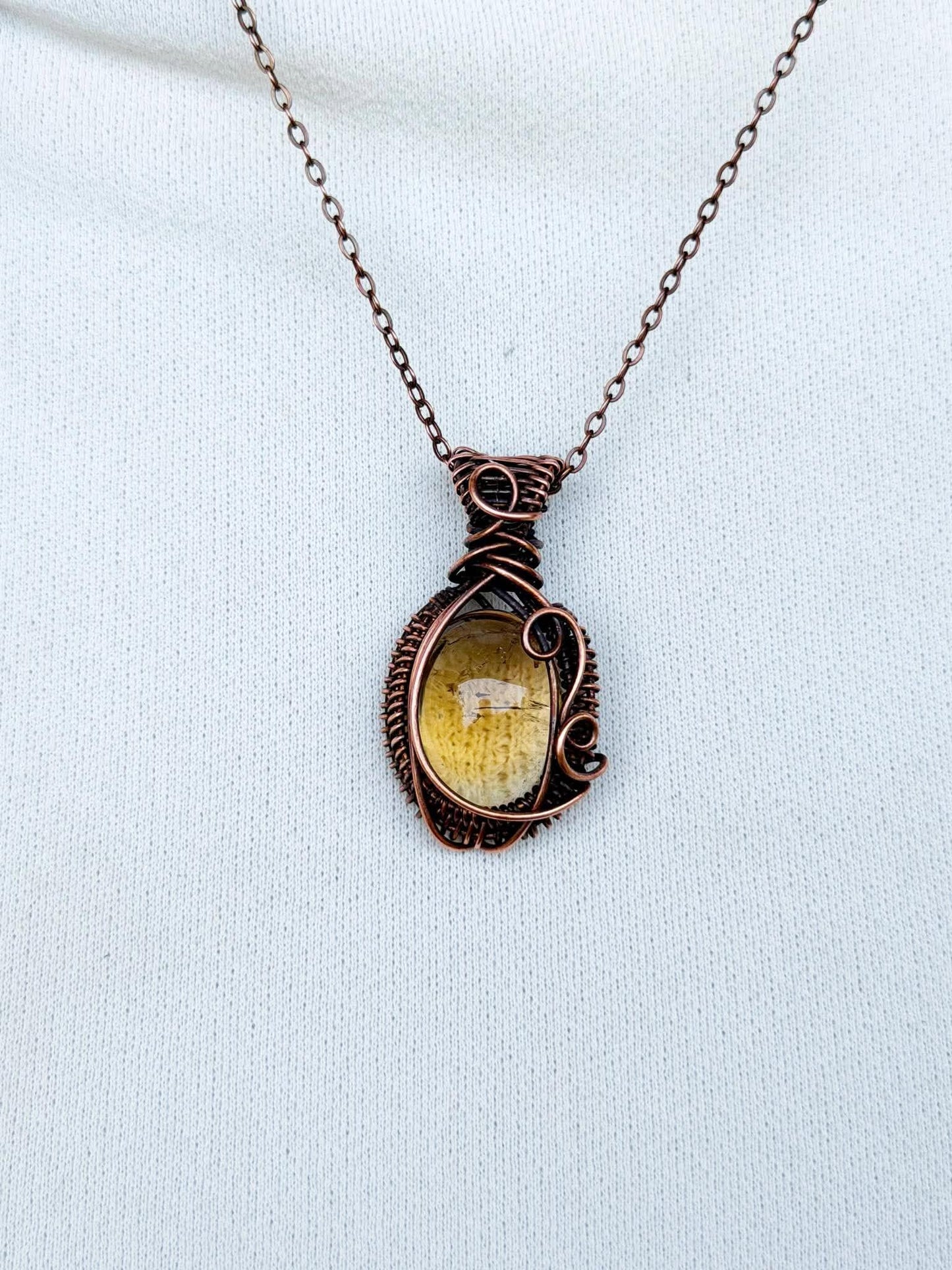 Ametrine Crystal Copper Pendant