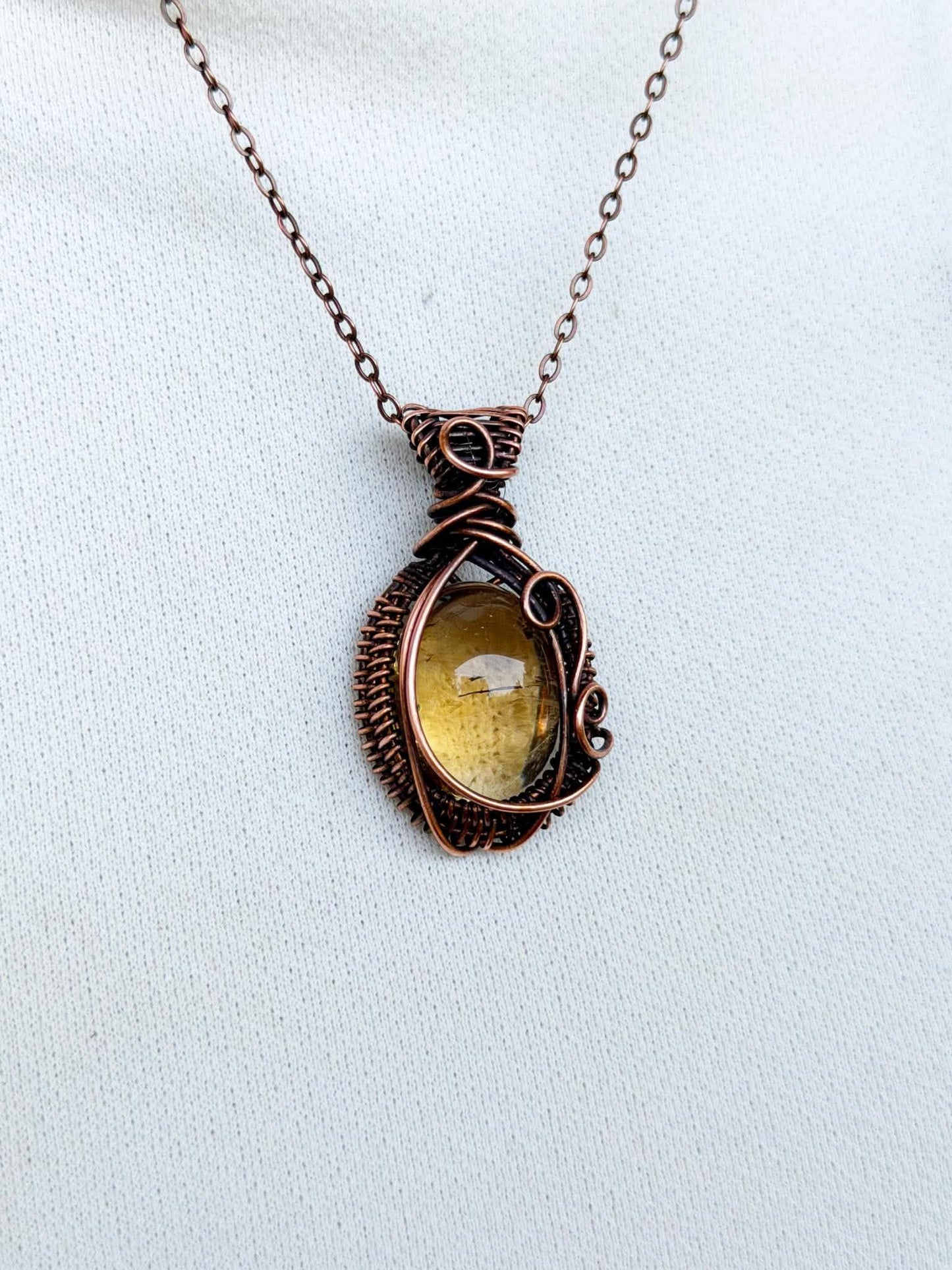 Ametrine Crystal Copper Pendant