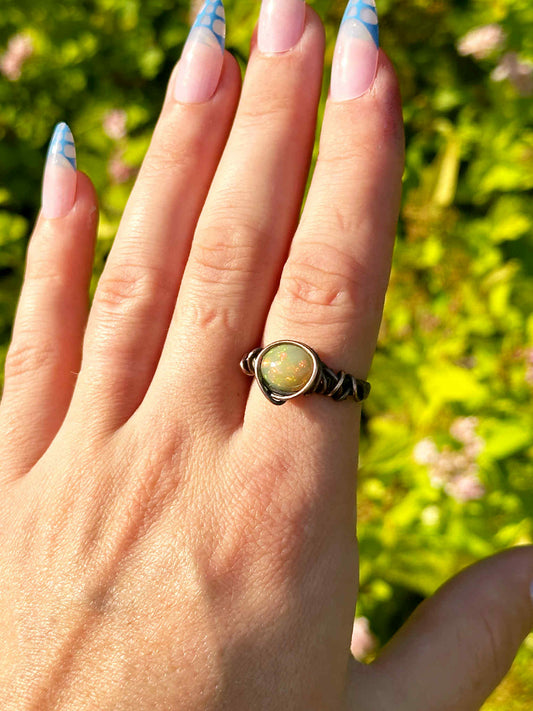 Opal Golden Copper Ring *Size 7*