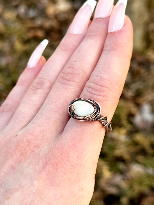 Opal Copper Radiance Ring *Size 7*