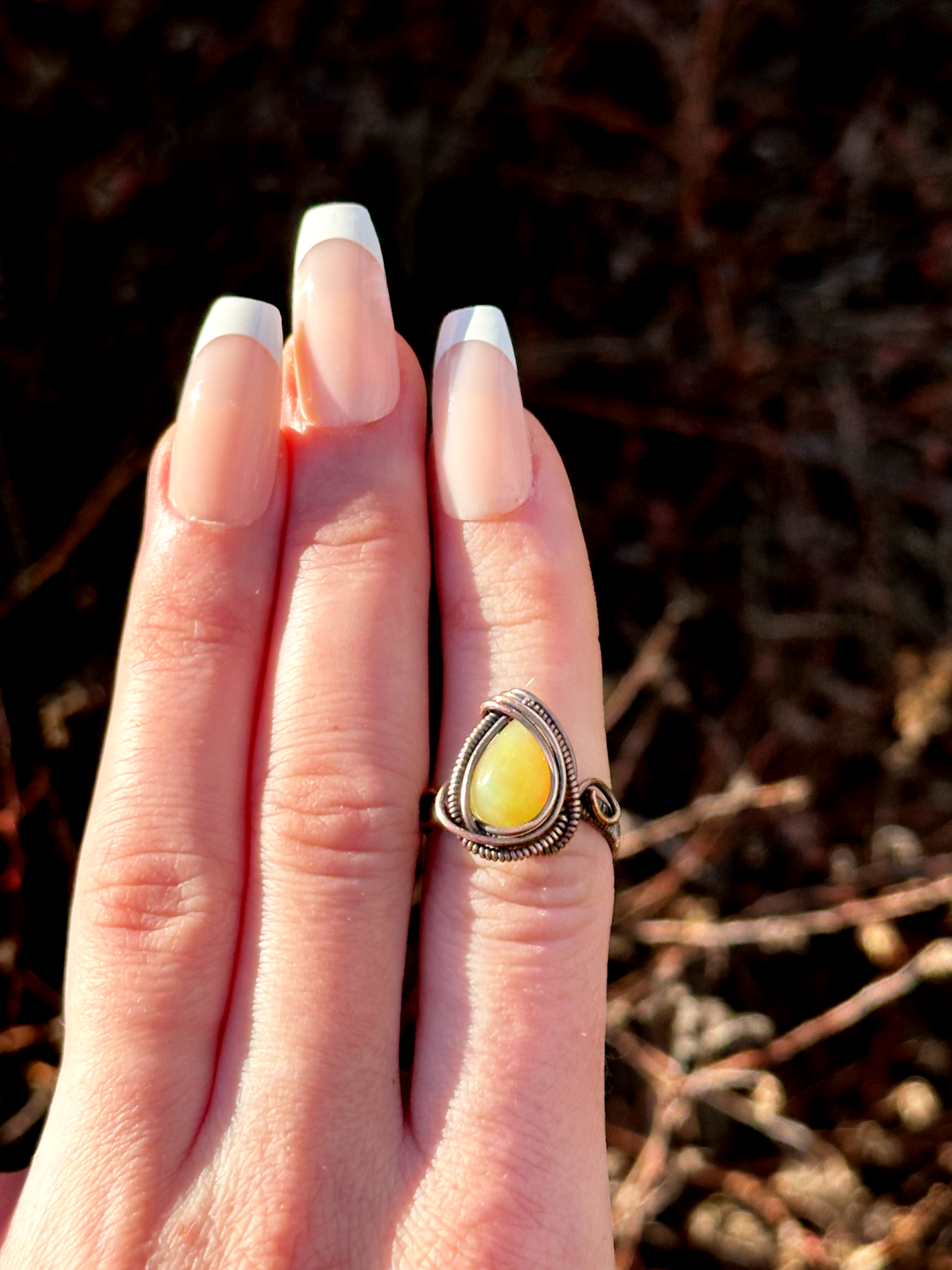 Opal Copper Whisper Ring *Size 6*