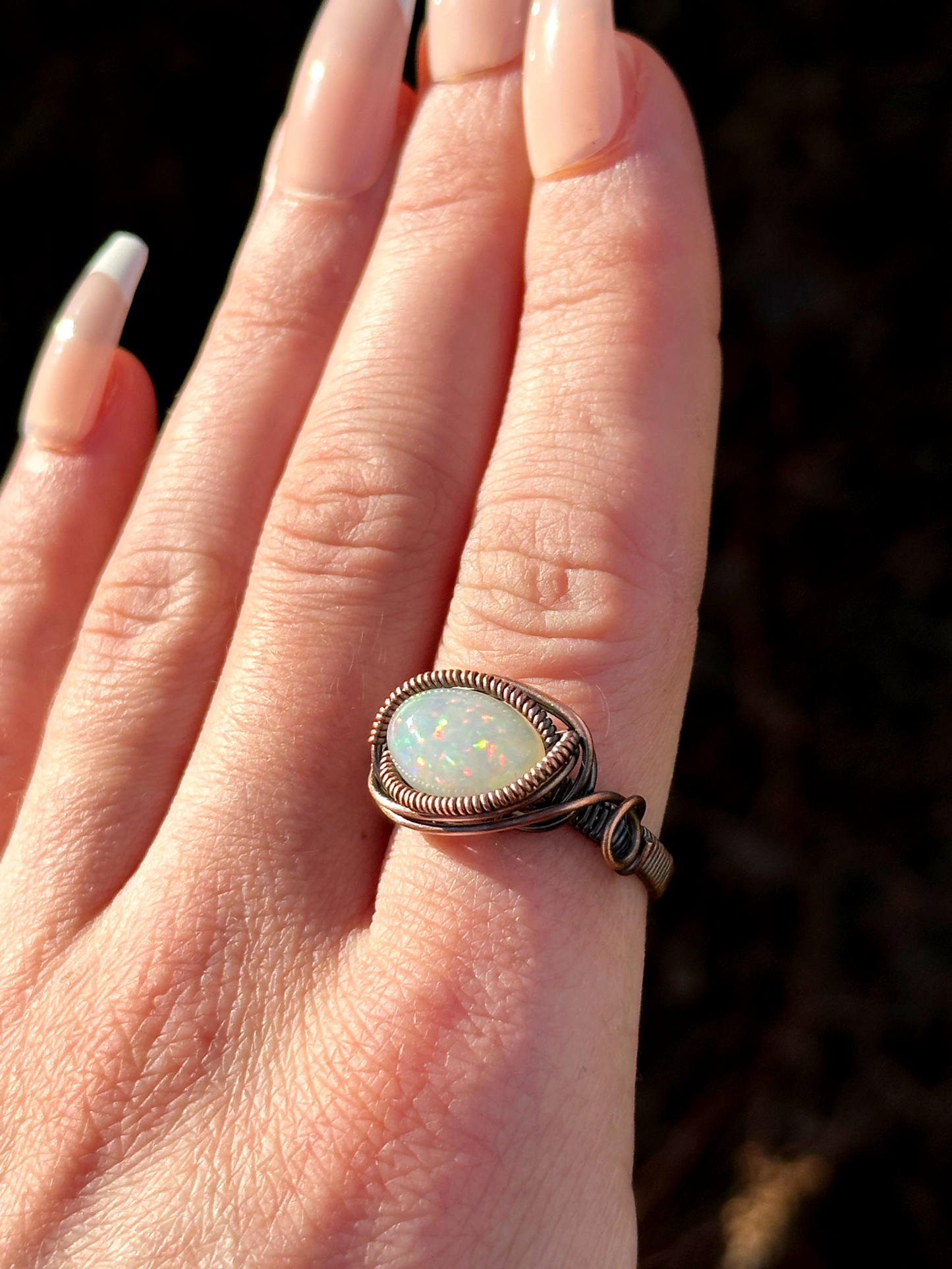 Opal Copper Harmony Ring *Size 8*